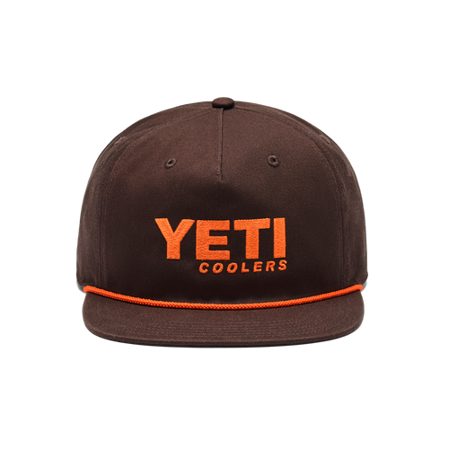 YETI COOLERS Flat Brim Rope Hat Coffee